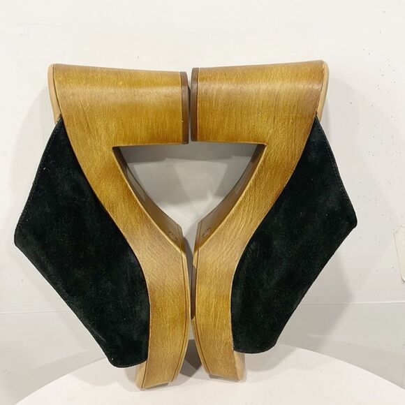 Rebels Orlanda Asymmetrical Platform Clog Sandal Black Y2K Made in Italy Slip On - Picture 10 of 12